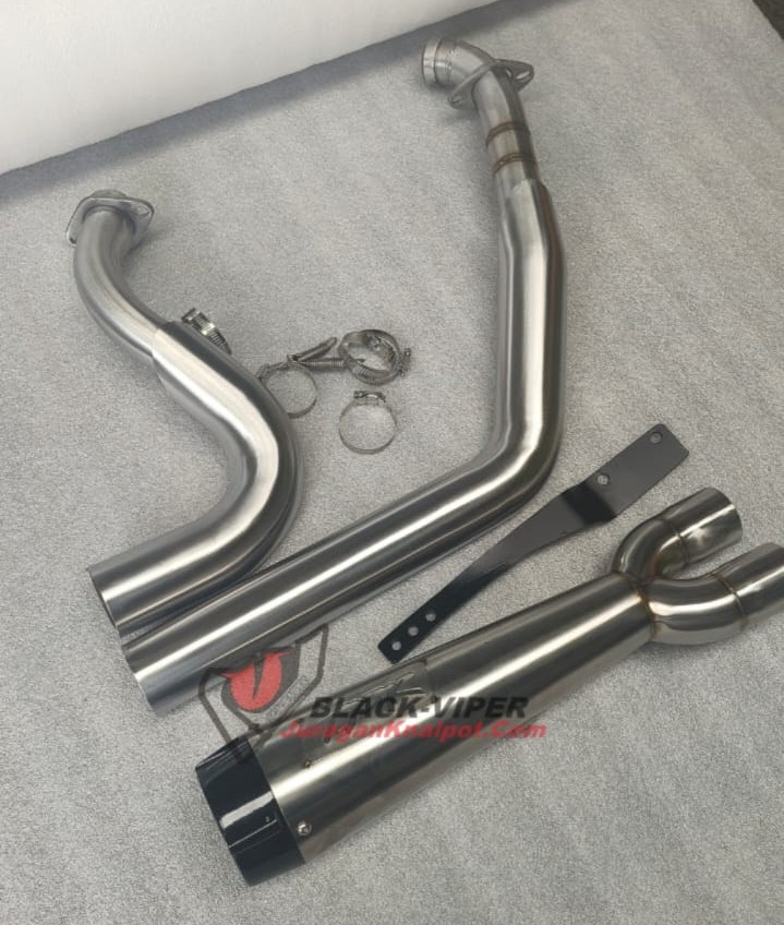 Black-Viper Knalpot Muffler Harley-Davidson Model TBR untuk Touring RoadGlide Sportster Dyna Ultra StreetGlide Suara Bass Tebal Gahar Blarrrghh